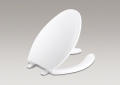 Kohler® 4650-0 Lustra™ Toilet Seat, Elongated Bowl, Open Front, Plastic, White