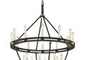 Troy Lighting F6238 Sutton 20 Light 32 inch Textured Black Chandelier Ceiling Light