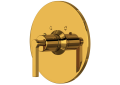 Rohl A4214LMULB Lombardia Thermostatic Trim Plate without Volume Control - Unlacquered Brass