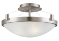 George Kovacs P591 084 Suspended - 3 Light Semi Flush - Brushed Nickel