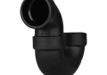 Charlotte ABS 00706X 0600 DWV P-Trap With Solvent Weld Joint, 1-1/2 in, Hub Inlet x Hub Outlet, Black, ABS, Domestic