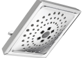 DELTA® 52684-PR Universal Showerhead With H2Okinetic® Technology, 1.75 gpm Max Flow, 3 Sprays, 7-5/8 in L x 7-5/8 in W x 3-1/2 in H Head, Import