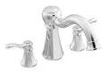 Moen® T932 Roman Tub Faucet, Vestige™, 18 gpm Flow Rate, 10 to 16 in Center, Polished Chrome, 2 Handles, Function: Traditional, Domestic
