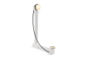 Kohler® 7213-AF Cable Bath Drain With PVC Tubing, 19-3/4 in H x 3 in W, Metal, Vibrant® French Gold
