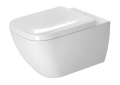 DURAVIT 2222090092 Rimless Toilet, Happy D.2, Elongated Bowl, 15-3/4 in H Rim, 1.6/0.8 gpf, White, Import