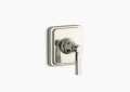 Kohler K-T13175-4A-SN Pinstripe(R) Valve Trim with Pure Design Lever Handle for Transfer Valve, Requires Valve - Vibrant Polished Nickel