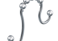 Moen® SR2201CH Curtain Ring, 2.84 in L 3.37 in W, Steel, Chrome, Import