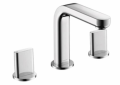 Hansgrohe 31063001 Widespread Bathroom Faucet, Metris S, Commercial, 1.2 gpm Flow Rate, 4-5/8 in H Spout, 8 in Center, Polished Chrome, 2 Handles, Pop-Up Drain, Import