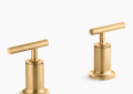 Kohler K-T14429-4-2MB Purist(R) Deck- or Wall-Mount Bath Faucet Handle Trim with Lever Design - Vibrant Brushed Moderne Brass