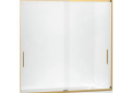 Kohler® 706000-L-2MB Levity™ Sliding Bath Door, Frameless Frame, Crystal Clear Glass, Vibrant® Brushed Moderne Brass, 1/4 in THK Glass, 54-7/8 in H Opening, 56-5/8 to 59-5/8 in W Opening