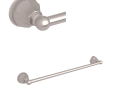 Rohl® A6886/24STN Palladian Transitional Towel Bar, 24 in L Bar, Brass