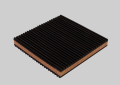 Diversitech MP-6C Anti-Vibration Pad, 6 in L x 6 in W x 7/8 in D, Cork/Rubber