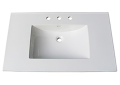 Fairmont Designs TC-3722W8 37" White Ceramic Vanity Sink Top with Integral Bowl