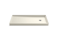 Kohler® 8458-96 Rely® 1-Piece Single Threshold Shower Base, Biscuit, Right Drain, 60 in L x 32 in W x 4-11/16 in D