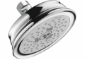Hansgrohe 04070000 Croma C 100 3-Jet Shower Head, Number of Spray Type: 3, Full/Intense Turbo/Pulsating Massage Spray, 2.5 gpm Max Flow, Wall Mount, Import