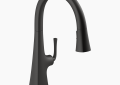 Kohler K-22062-BL Graze(R) Pull-Down Kitchen Sink Faucet with Three-Function Sprayhead - Matte Black