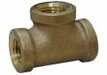 Jones Stephens™ B74085LF Equal Lead Free Pipe Tee, 3/4 in Nominal, Thread End Style, Bronze