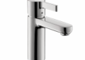 Hansgrohe 31060001 Bathroom Faucet, Metris S, Commercial, 1.2 gpm Flow Rate, 3-3/4 in H Spout, 1 Handles, Pop-Up Drain, 1 Faucet Holes, Polished Chrome, Function: Traditional