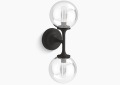 Kohler K-31762-SC02-BLL Bellera(TM) Two-Light Sconce - Matte Black