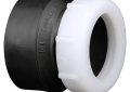 Charlotte ABS 00104P 0800 Trap Female Adapter With Washer and Plastic Nut, 1-1/2 in Nominal, Hub x Slip Joint End Style