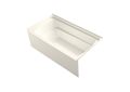Sterling® 71121120-96 Bathtub, Ensemble®, Rectangle Shape, 33-1/4 in L x 60-1/4 in W, Right Drain, Biscuit