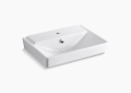 Kohler® 5027-1-0 Reve® Bathroom Sink Basin With Overflow, Rectangular Shape, 23-5/8 in W x 18-5/16 in D x 7-7/16 in H, Wall Mount, Fireclay, White