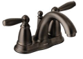 Moen® 6610ORB Brantford™ Bathroom Faucet, Oil Rubbed Bronze, 2 Handles, Metal Pop-Up Drain, 1.5 gpm Flow Rate