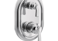 Moen® M-Pact™ UTS9211 Transfer Valve Trim With Integrated Diverter, Polished Chrome