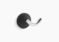 Kohler K-27427-CBL Tone(TM) Robe Hook - Polished Chrome with Matte Black