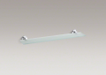 Kohler® 14440-CP Glass Shelf, Purist®, 22-1/2 in OAL x 4-7/8 in OAD, Brass