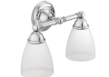 Moen® YB2262CH 2-Globe Bath Light, Brantford™, 120 VAC, Polished Chrome, Import