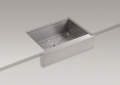 Kohler® 3936-NA Vault™ Kitchen Sink, Rectangular Shape, 26-1/2 in L x 17-3/16 in W Bowl x 9 in D Bowl, 29-1/2 in L x 21-1/4 in W x 9-5/16 in H, Undermount Mounting, Stainless Steel