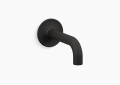Kohler K-14427-BL Purist(R) Wall-Mount Non-Diverter Bath Spout, 90-Degrees - Matte Black