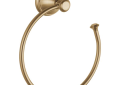 DELTA® 79746-CZ Cassidy™ Towel Holder, 7 in Ring, 2-5/8 in OAD x 8-1/4 in OAH, Brass, Brilliance® Champagne Bronze, Import