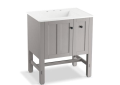 Kohler® 5289-1WT Tresham® Vanity, 34-1/2 in OAH x 30 in OAW x 22 in OAD, Freestanding Mount, Mohair Gray Cabinet