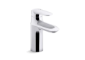 Kohler® 98827-4-CP Kumin® Bathroom Sink Faucet, 1.2 gpm Flow Rate, 3-11/16 in H Spout, 1 Handles, Metal Pop-Up Drain, 1 Faucet Holes, Polished Chrome, Function: Traditional