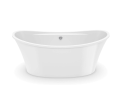MAAX® 106267-000-001 106267 Ariosa 6636 2-Piece Bathtub, 66 in L 36 in W, Center Drain, White, Import