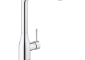 GROHE 30271000 Essence™ Kitchen Faucet, Residential, 1.75 gpm Flow Rate, 360 deg Swivel Spout, StarLight® Polished Chrome, 1 Handle, 1 Faucet Hole, Import
