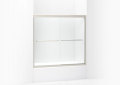 Sterling 5425-59N-G05 Finesse(TM) Frameless Sliding Bath Door 54-5/8"-59-5/8" W x 55-3/16" H - Nickel