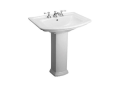 Barclay C/3-390WH Small Column Only, Lavatory Sink, White, Vitreous China, Import