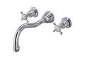 ROHL U.3781X-APC/TO Edwardian 3-Hole Wall Mount Column Spout Tub Filler - Polished Chrome