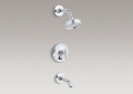 Kohler® T14420-3-CP Bath and Shower Faucet Trim, 2.5 gpm Shower, Polished Chrome