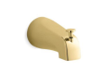 Kohler® 389-S-PB Devonshire® Wall Mount Diverter Bath Spout, 4-5/8 in, Slip-Fit Connection, Brass, Vibrant® Polished Brass
