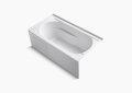 Kohler® 1184-RA-0 Devonshire® Bathtub With Integral Apron and Integral Flange, Soaking Hydrotherapy, Rectangle Shape, 60 in L x 32 in W, Right Drain, White