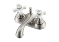 Barclay LFC204-PC-BN Lavatory Faucet, Donata, Brushed Nickel, 2 Handles, Pop-Up Drain, 1.2 gpm Flow Rate
