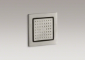 Kohler® 8002-BN WaterTile® Square Body Spray With Soothing Spray, Number of Spray Type: 1, Full Spray, 2.5 gpm Max Flow, Wall Mount