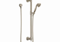 Brizo® 85710-BN Baliza® Tranditional Hand Shower, 3 Shower Head, 2 gpm Flow Rate, 60 to 82 in L Hose, 1/2-14 NPSM Connection, Brushed Nickel, Import