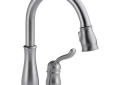 DELTA® 978-AR-DST Leland® Kitchen Faucet, 1.8 gpm Flow Rate, Arctic™ Stainless Steel, 1 Handles, 2 Faucet Holes, Function: Traditional, Domestic, Commercial