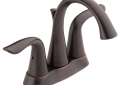 DELTA® 2538-RBMPU-DST Lahara® Centerset Lavatory Faucet, Venetian Bronze, 2 Handles, Metal Pop-Up Drain, 1.2 gpm Flow Rate