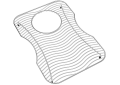 Elkay® LKWOBG1116SS Bottom Grid, 10-1/2 in L x 15 in W x 1 in H, Import